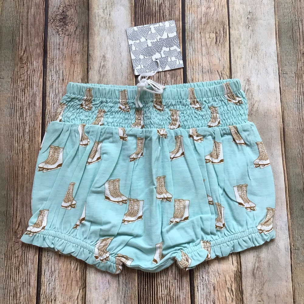 NWT Kate Quinn Bamboo Ice Skates Smocked Waist Bloomer